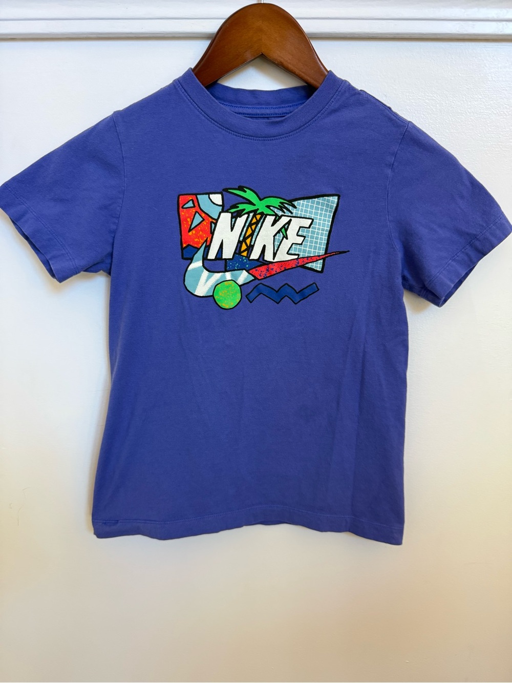 Nike Kids Blue Graphic Logo Tee